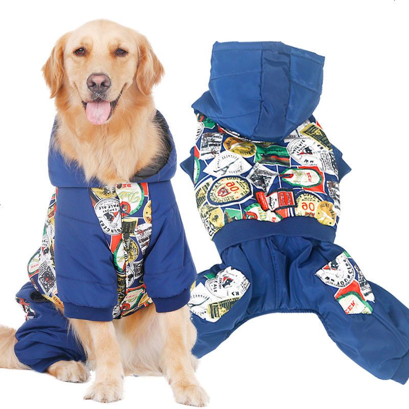 狗狗衣服大狗秋冬装金毛拉布拉多萨摩耶边牧哈士奇大型犬宠物棉衣