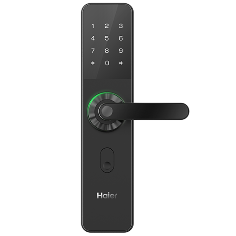 海尔(Haier)HFH-10E-T 指纹锁 智能锁家用防盗门锁智能门锁电子锁密码锁 曜石黑