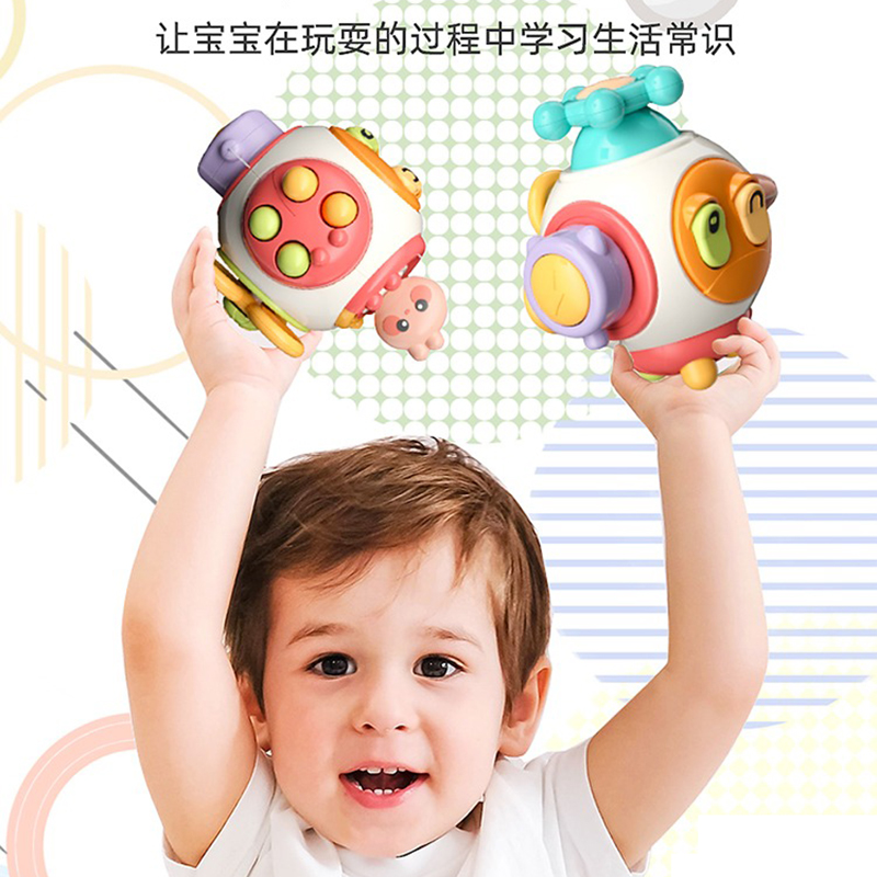 jollybaby婴儿忙碌板蒙氏早教益智玩具1一2岁宝宝忙碌球箱屋1663高清大图