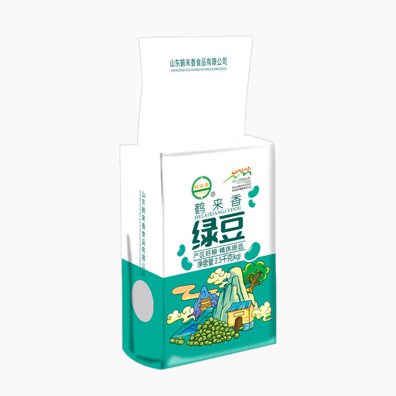 鹤来香 笨易煮新货农家五谷杂粮粗粮冰沙未脱皮绿豆明绿豆 700g(手提袋+绿豆500g+冰糖200g)
