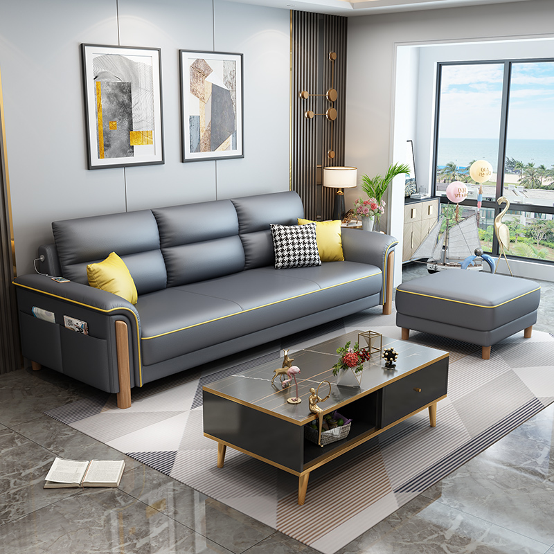 甄沐布艺沙发小户型组合简约现代客厅北欧简易三人位沙发出租房网红款