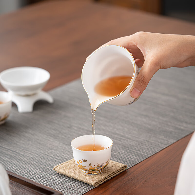 苏氏陶瓷/SUSHI CERAMICS J0950 海浪茶壶茶具套装 (单位:套)高清大图