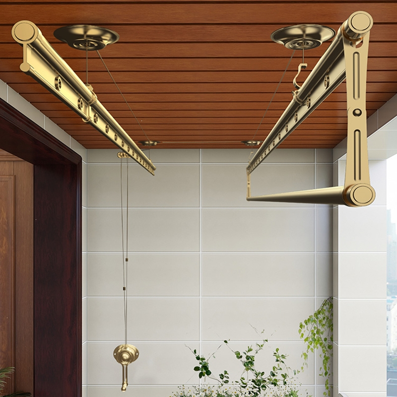 四季沐歌micoe升降晾衣架阳台手摇三杆晾衣杆室内家用手动晾衣杆晒被