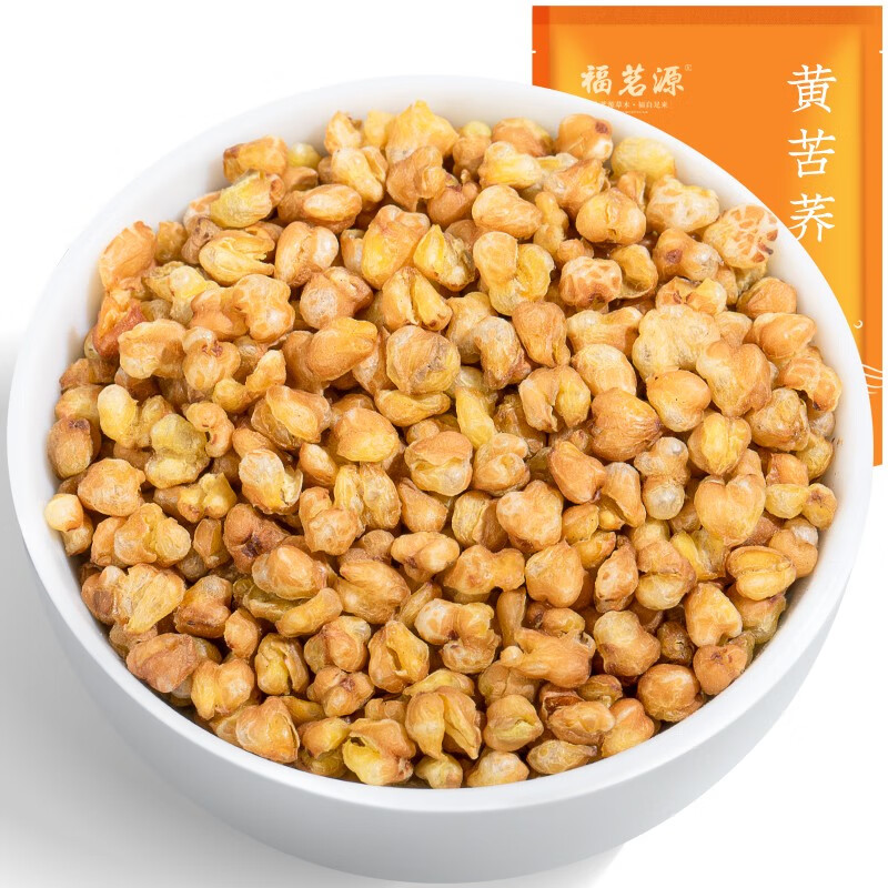 福茗源养生茶 黄苦荞茶500g 特级品质大凉山花草茶全胚芽全颗粒荞麦茶高清大图