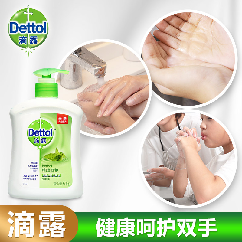 Dettol滴露健康抑菌洗手液植物呵护500克高清大图
