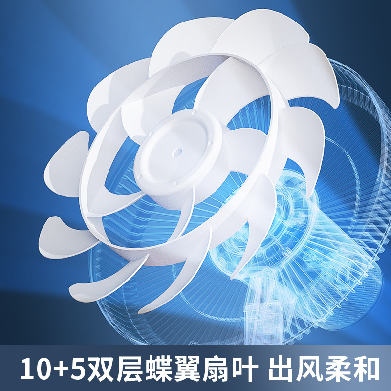 先科(SAST)平面扇落地扇家用小型立式电扇大风量摇头扇台式强力电扇