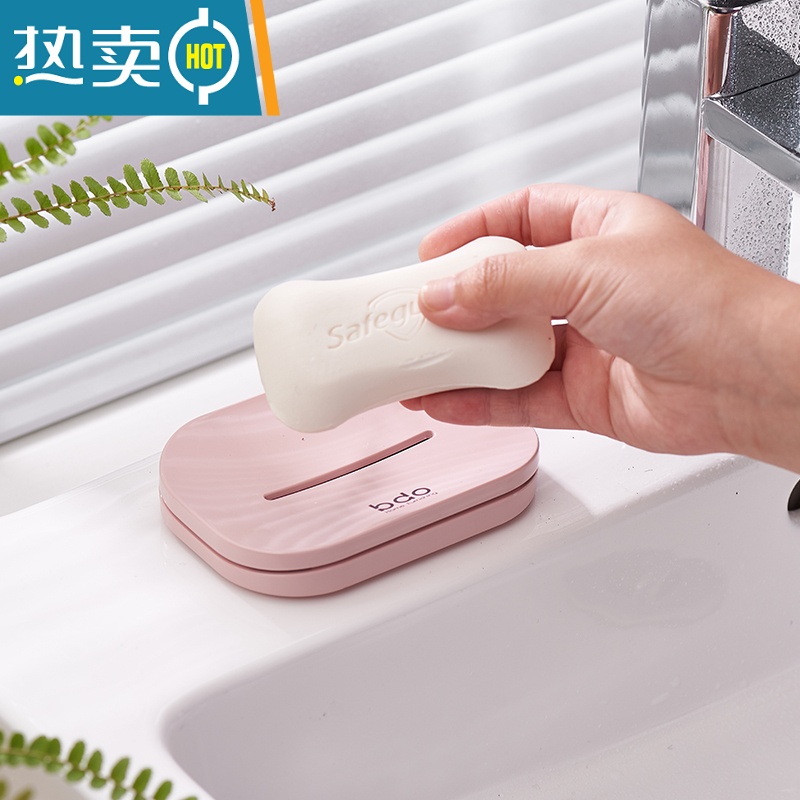 敬平欧式皂托香皂盒肥皂手工皂盒个性创意沥水卫生间可爱肥皂盒 白色高清大图