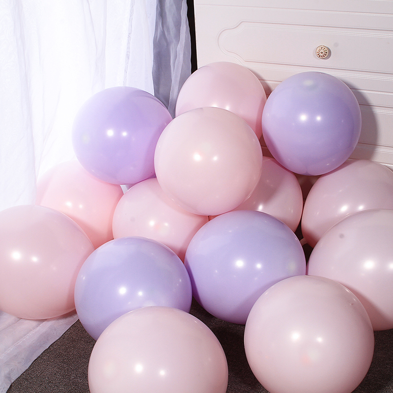 气球结婚礼汽球装饰场景布置 婚庆马卡龙儿童100个装生日派对婚房 花色混色100个