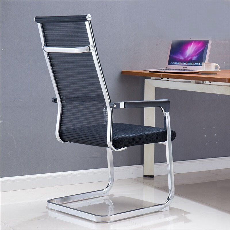 鑫金虎 弓形办公椅舒适学生宿舍电脑椅高背网布职员椅550*560*1080mm高清大图