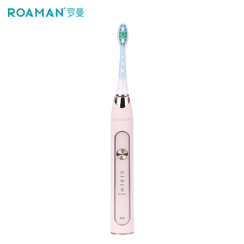 ROAMAN/罗曼 电动牙刷 T6 粉色全自动声波儿童电动牙刷充电式家用成人