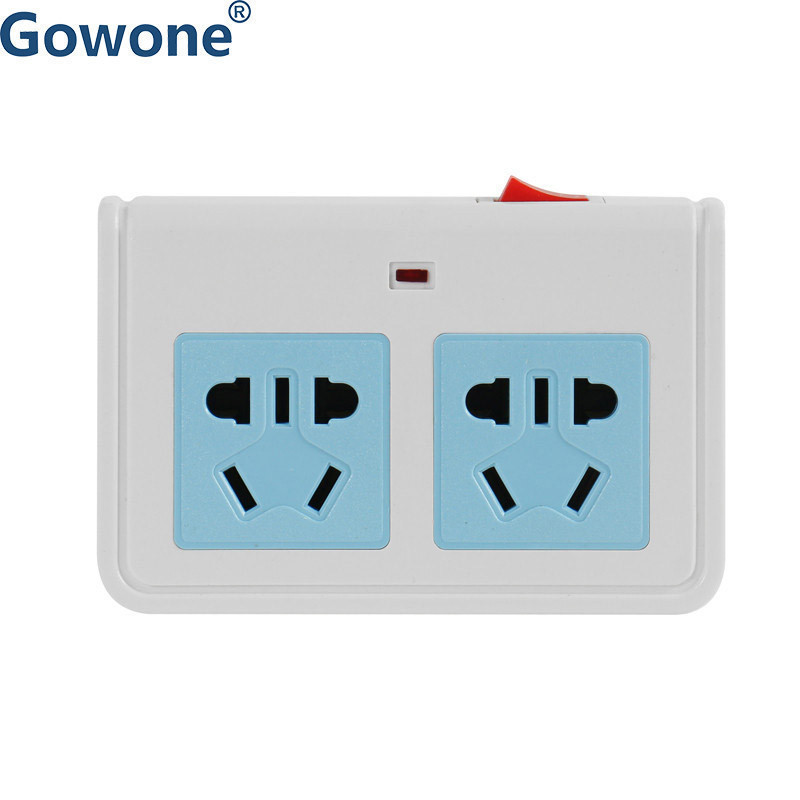 Gowone 购旺 电源功率转换器 便携旅行插座 墙面电源拓展插排 一转二 总控开关 Z02