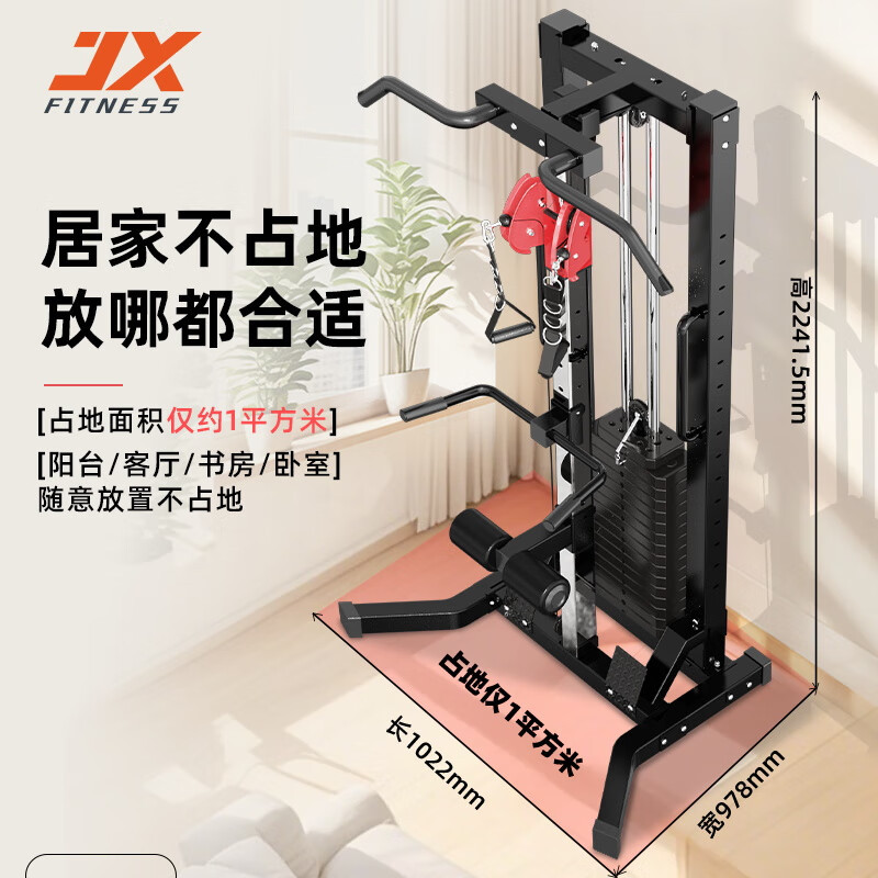 JX-DS898双飞鸟龙门架家用小型力量健身多功能综合训练器高低拉划船高清大图