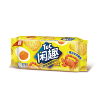 亿滋闲趣清咸薄脆饼干蟹逅咸蛋黄味90g/袋