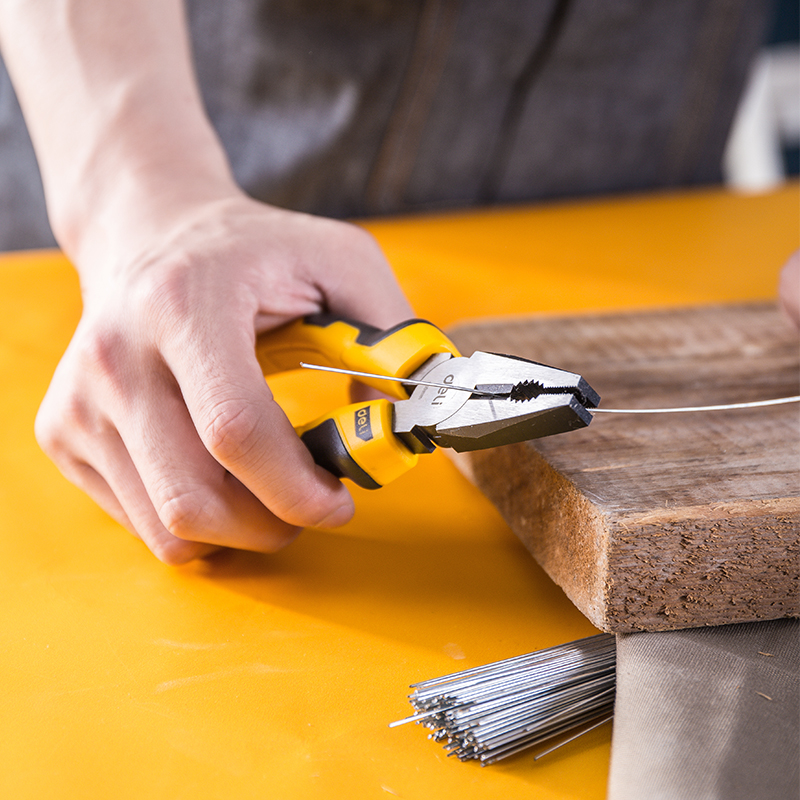 钳子\夹子 得力 DL2006 钢丝钳高清大图