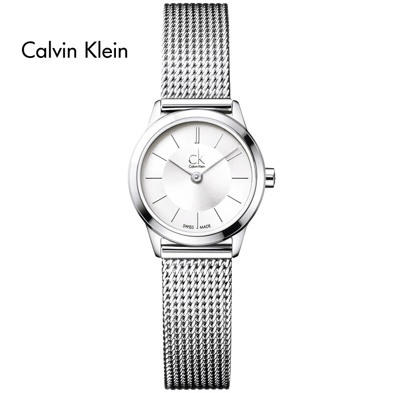 卡尔文·克莱恩(Calvin Klein)ck手表 MINIMAL系列 金属编织带 女士 休闲手表 石英表K3M2312