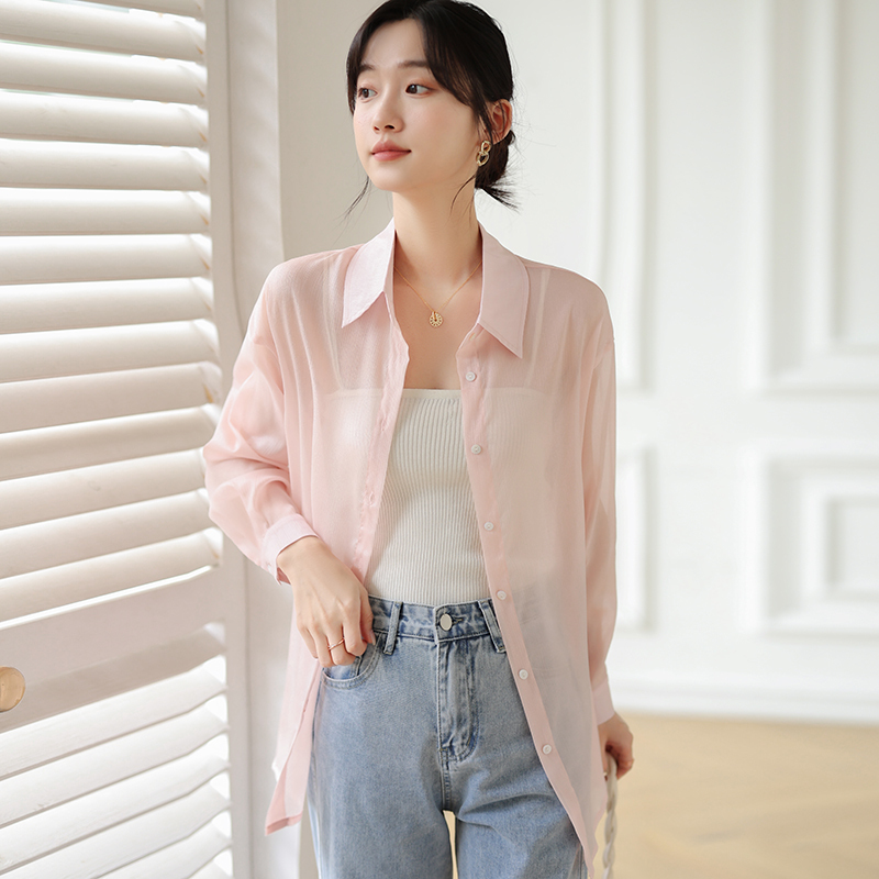 防晒衣女款衬衫2022新款夏季宽松外搭防紫外线雪纺开衫薄外套