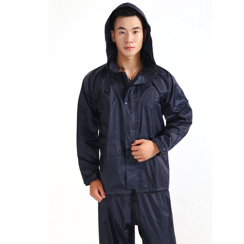 桂安防风防雨男式分体式成人加厚双层薄款雨衣秋冬水衣套装（ M L XL XXL XXXL码可选）