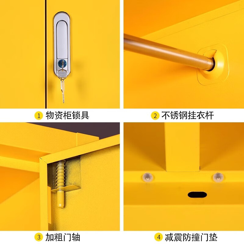 御璟 宇威 应急物资柜加厚板消防防汛器材防护用品柜安全防护用品柜 1920*1200*500黄色yw-yjwzg019