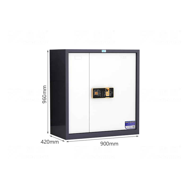 臻远 ZYJJ-80029 单节保密柜 灰白套指纹锁 长900*宽420*高960mm 单位:1台高清大图