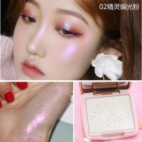 NOVO立体修颜亮肌高光粉初学者美妆国货彩妆 立体高光提亮阴影修容粉2#精灵偏光粉
