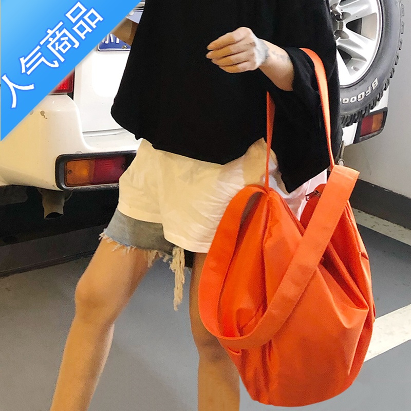FENGHOU健身帆布包斜挎网红大包女2021新款休闲旅行大容量手提单肩大包潮旅行包男女