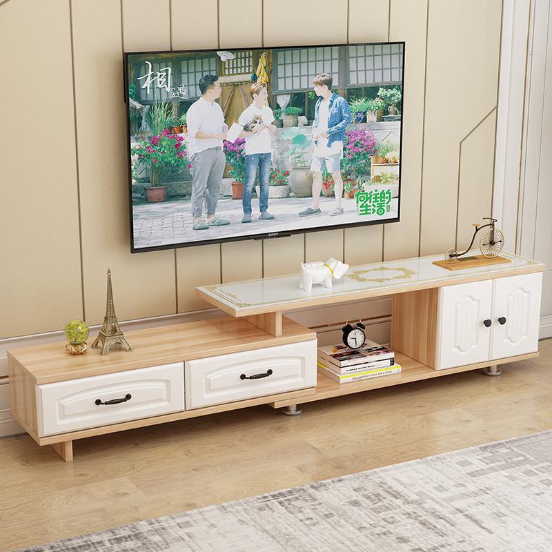 电视柜茶几组合闪电客现代简约轻奢客厅钢化玻璃北欧矮柜可伸缩小户型