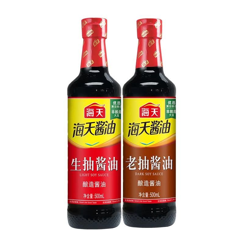 海天老抽酱油500ml酿制酱油凉菜炒菜火锅蘸食调味品图片