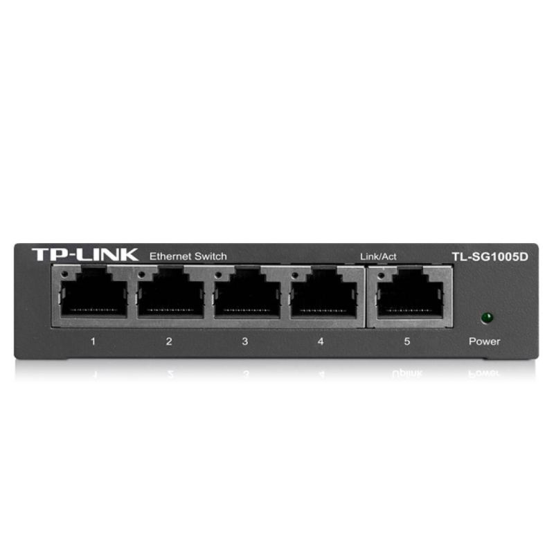 TP-LINK 5口千兆交换机 企业级交换器 监控网络网线分线器 分流器 金属机身 TL-SG1005D DMS