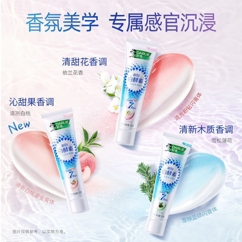 好来白酵素淡雅花香牙膏 (依兰梨花味)120g*1盒高清大图