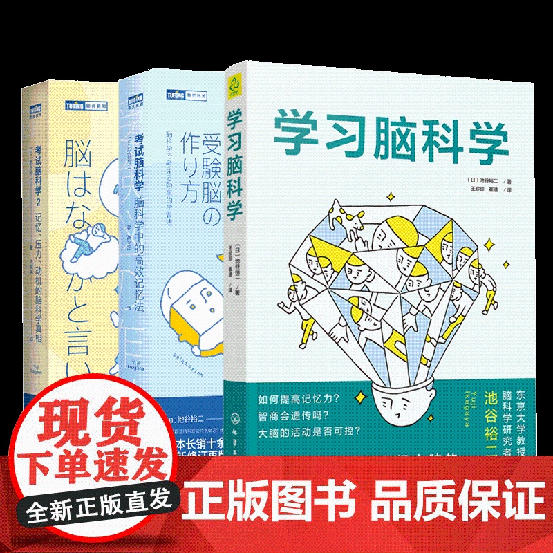 考试脑科学1+2+学习脑科学全套3册 记忆压力动机的脑科学真相脑科学记忆法 樊登 日本十余年学习记忆书全新修订高清大图