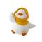 迷你白晚安鸭 ins风小黄鸭摆件治愈系办公桌装饰幸福感桌面书桌可爱迷你小物件