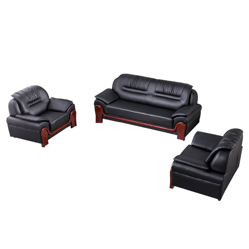 三金鑫 办公家具办公沙发会客接待商务洽谈中式沙发商务传统办公沙发高清大图