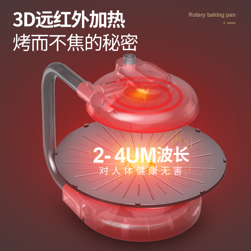 ROYALFLAME/玺烁韩式电烧烤炉家用无烟电烤盘商用烤肉炉/红色 5代电子款(精准控温+定时)(送烧烤工具6件套)高清大图