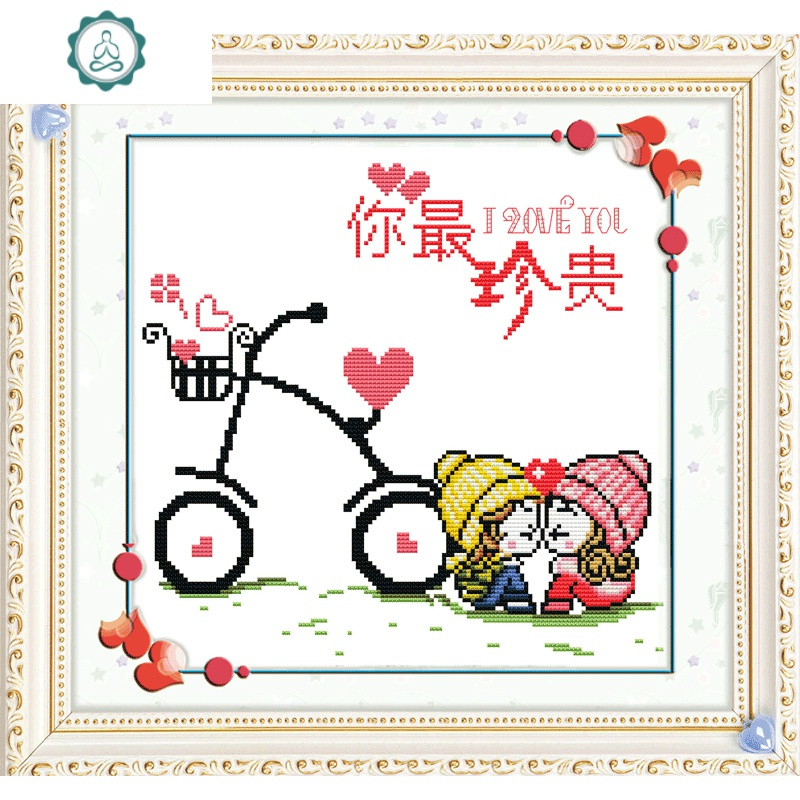 封后fenghou幸福约定十字绣爱情侣新款小件简单浪漫线绣可爱结婚卧室