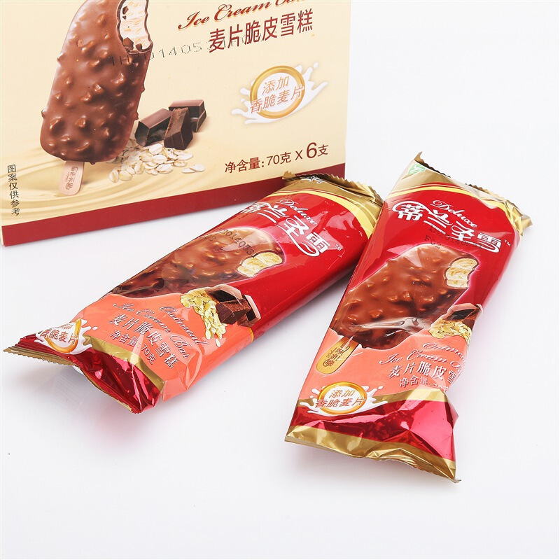 蒙牛蒂兰圣雪麦片脆皮雪糕70克