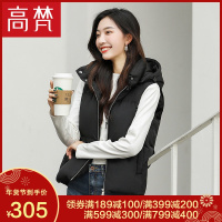 高梵2019新款羽绒马甲女短款宽松休闲韩版白鸭绒秋冬外穿羽绒外套