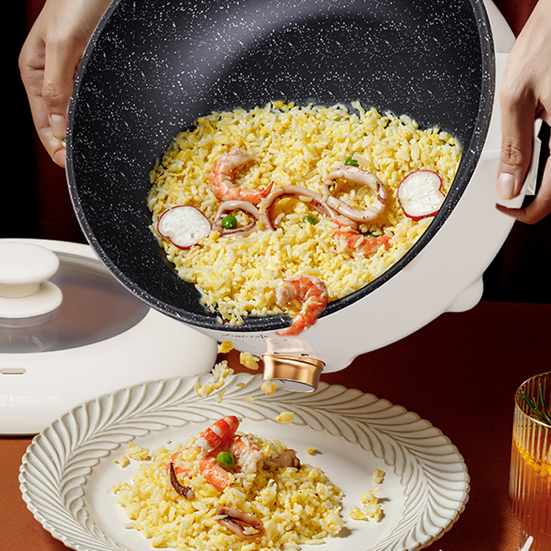 小画仙电火锅电煮锅火锅专用锅多用途锅LDZG-5055 5L 白色高清大图