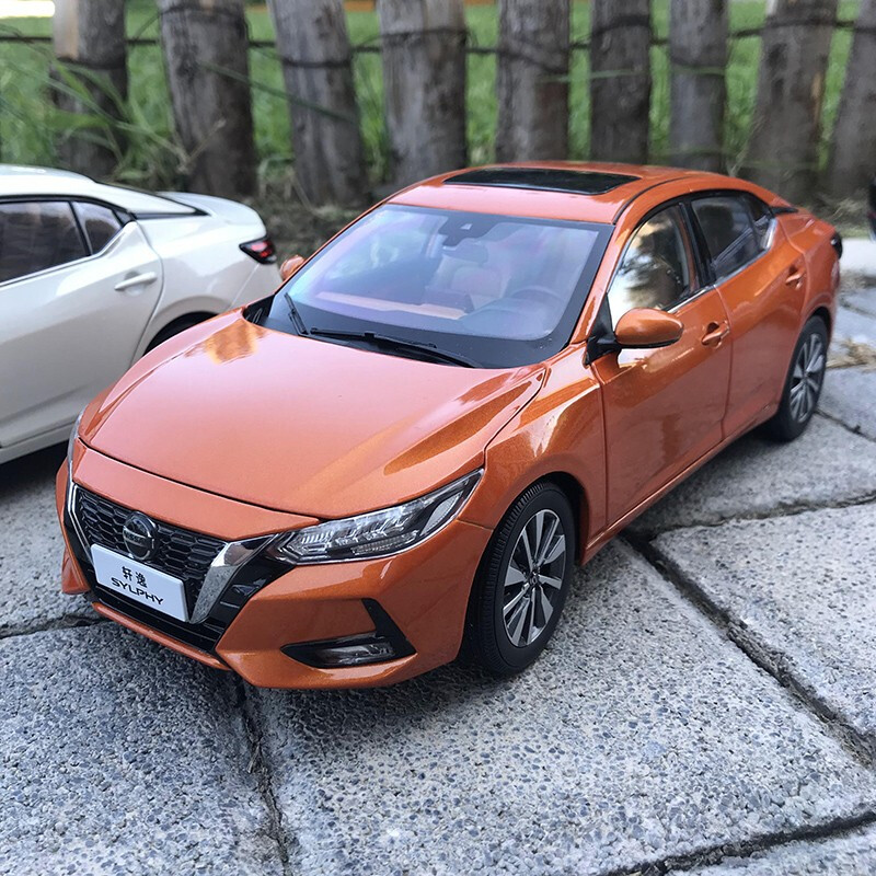 原厂1:18 2019款东风日产 第14代轩逸 sylphy汽车模型车模 橙色