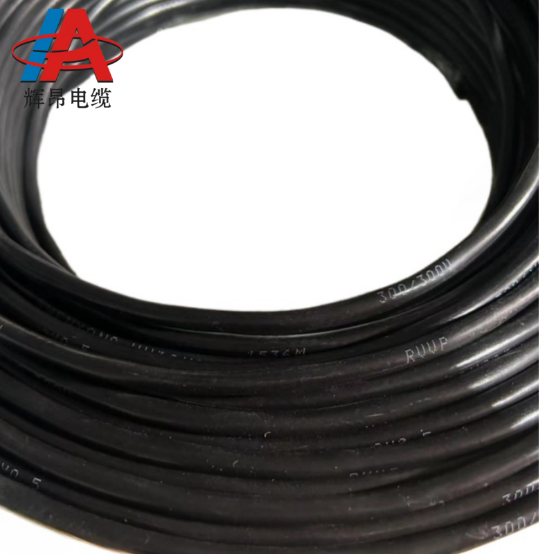辉昂 国标阻燃屏蔽铜丝软电线 RVVP 300/300V -6*4平方 米高清大图