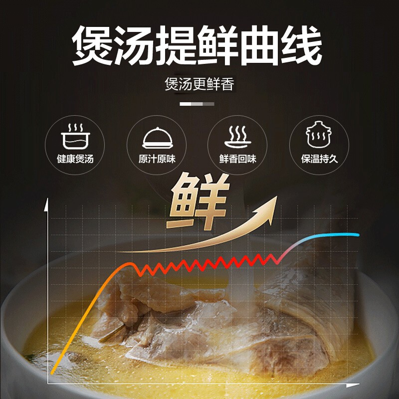 苏泊尔（SUPOR）-电炖锅 电炖盅 煲汤锅炖汤锅 煮粥锅 精控快速炽陶电炖锅 4L大容量 TG40YC5-高清大图