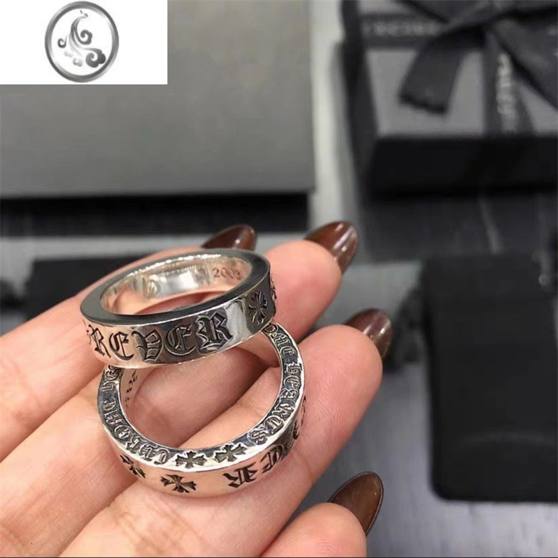 jimi克罗伈经典永恒之心情侣对戒银银欧美复古个性嘻哈百搭戒指