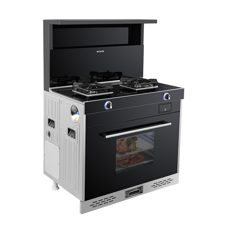 [新品]美菱(meiling)蒸烤炸一体集成灶防爆钢化玻璃家用一体灶 jjzy