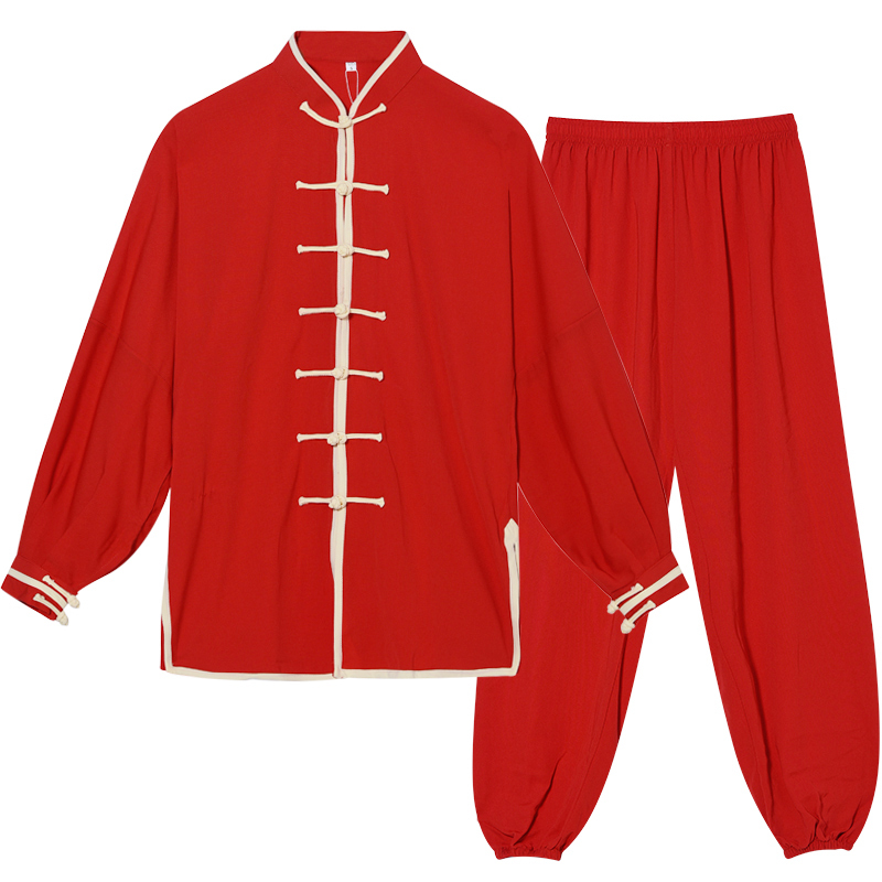 太极服男女棉加丝春秋太极拳服装武术练功服中老年晨练表演服