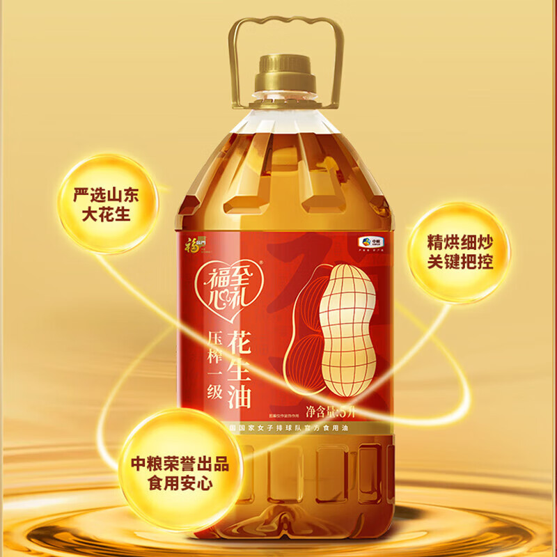 福临门福至心礼花生油5L高清大图