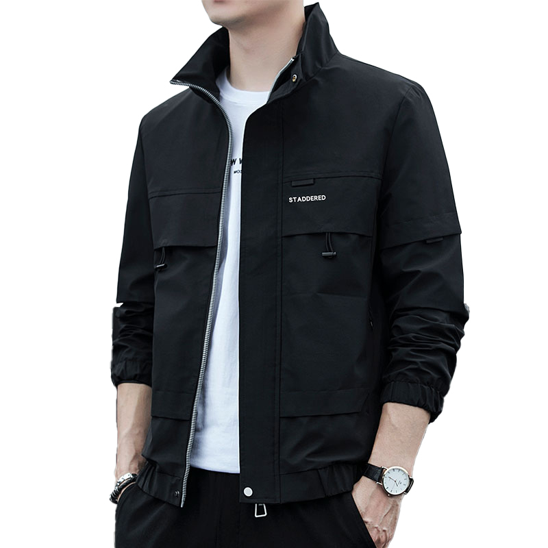 南极人夹克外套男士春秋季2023新款潮牌韩版立领男装休闲百搭上衣