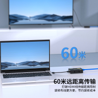 晶华 HDMI延长器60米 hdmi转网线rj45网口转换器 单网线网络高清传输hdmi信号放大器 一对装黑色Z020