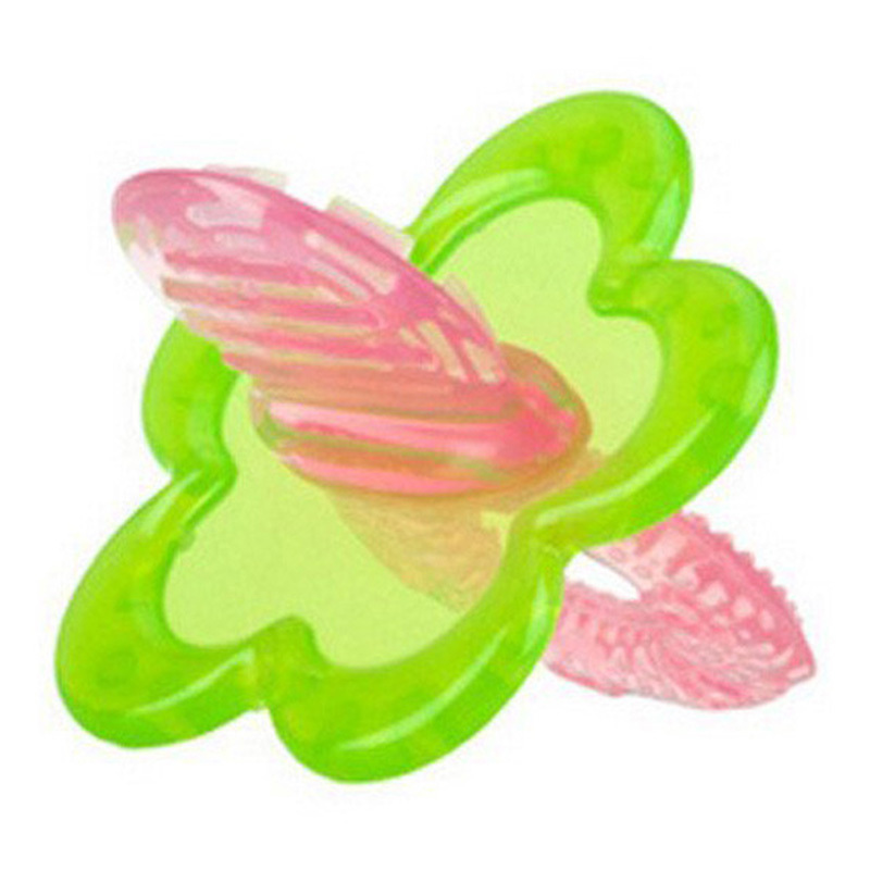 美国nuby/努比 新款婴儿宝宝儿童专用磨牙棒咀嚼训练固齿器牙胶 粉绿