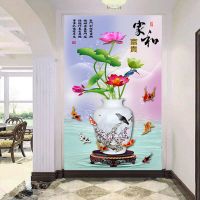 自粘整张墙纸玄关装饰画现代简约贴画卧室走廊客厅楼梯壁画玻璃贴|A03款 中号:宽60cmX高120cm