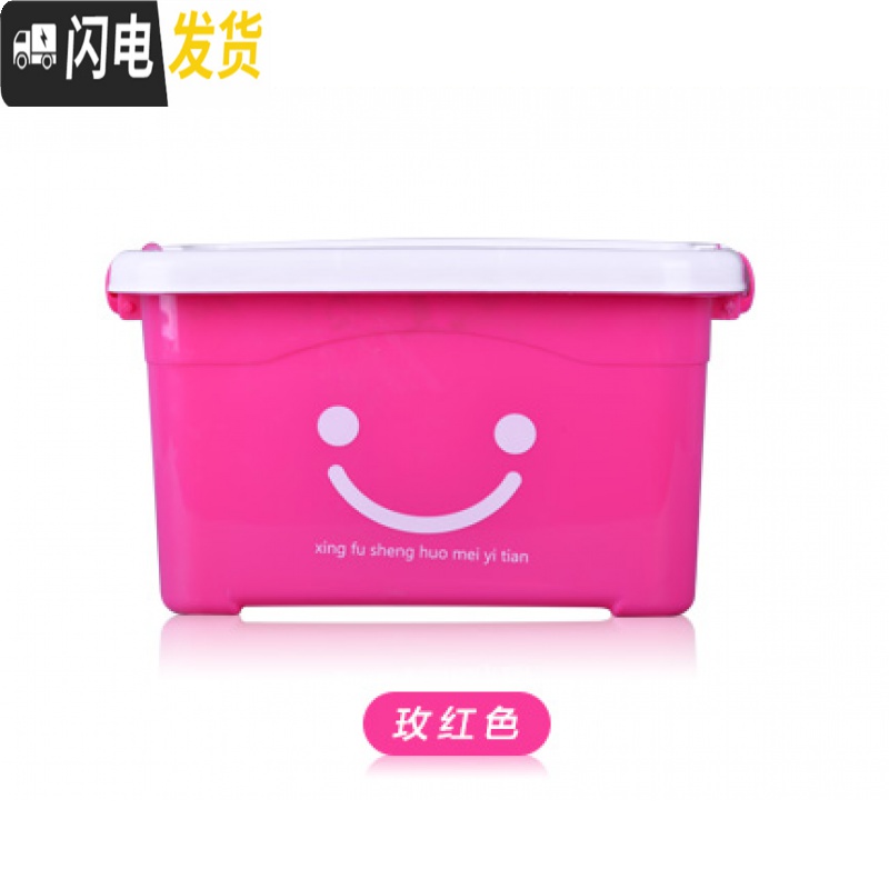 三维工匠收纳箱塑料特大号衣服储蓄储物箱玩具整理箱有盖收纳盒三件套高清大图
