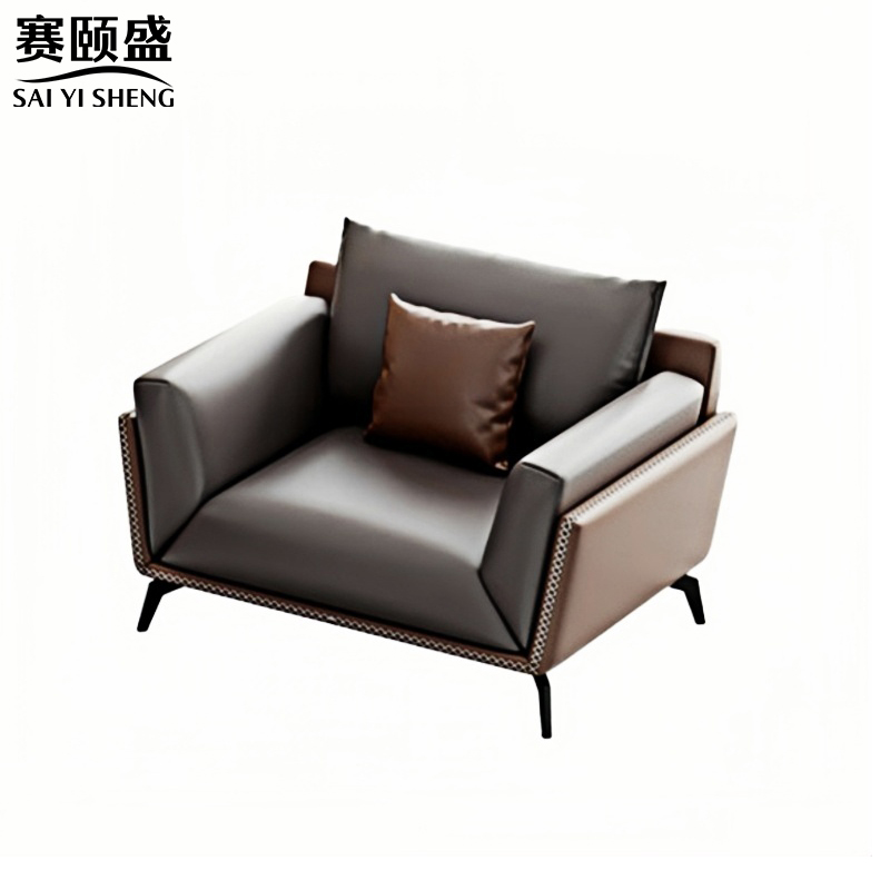 赛颐盛皮艺沙发组合高清大图